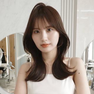 セミロング 小顔くびれヘア 顔まわり銀座/さやかのヘアスタイル