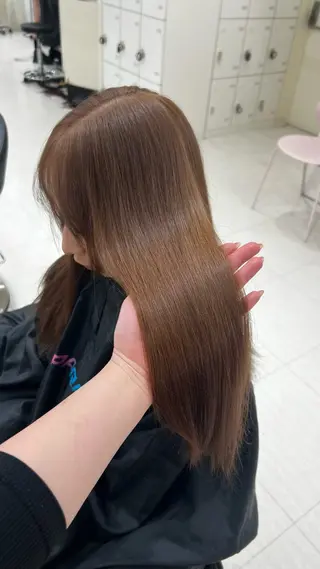 ロング カラー ヘアアレンジ 韓国レイヤー&ピンク 艶髪🩶maikoのヘアスタイル