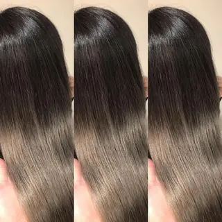 ミディアム カラー 髪質改善カラー韓国風 レイヤーtudaのヘアスタイル