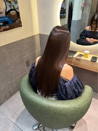 ロング カラー パーマ 色落ちまで盛れる 💟まなみのヘアスタイル
