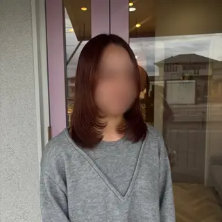 ミディアム カラー 上村 七海のヘアスタイル