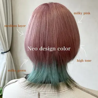 ミディアム カラー 🤍オオカワ レイナ🤍のヘアスタイル