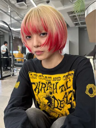 ショート 褒められる ハイトーン⭐️カノンのヘアスタイル
