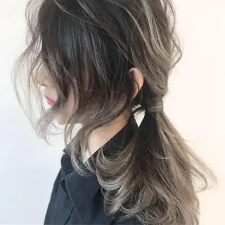 セミロング カラー パーマ ヘアアレンジ メンズ キッズ ネイル マツエク・マツパ Lien 深井店のヘアスタイル