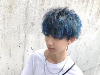 ショート カラー パーマ メンズ エビスザキレン/メン ズ/心斎橋🌳のヘアスタイル