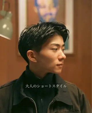 パーマ メンズ メンズショート タチカワユウキのヘアスタイル