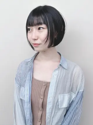 ショート ボブ/ゆるふわ ボブパーマ/とういのヘアスタイル