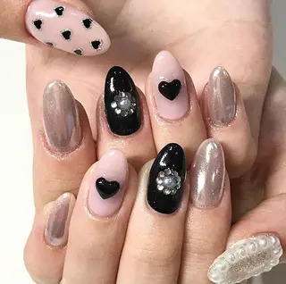 ネイル 渋谷／チップ長さ出し 👑アプレgel-xのネイルデザイン