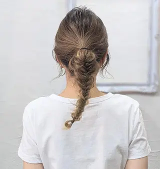 セミロング ヘアアレンジ HIKARI@ Ruheplatzのヘアスタイル