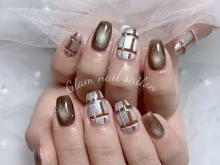 ネイル エツメ💅 長さ出し🎀デザインのネイルデザイン