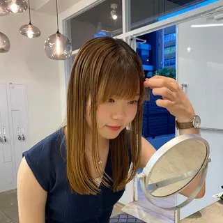 ロング カラー FIX hair しなのヘアスタイル