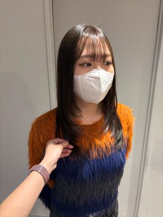 ロング カラー 藤田 小波のヘアスタイル