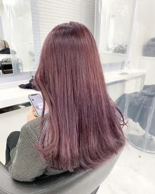 ロング カラー ヘアアレンジ ピンク・ベージュ🩰 カラー🫧とらのヘアスタイル