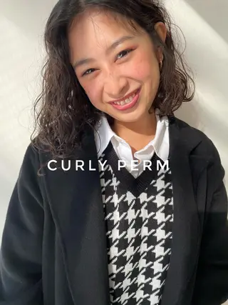 ミディアム カラー パーマ ヘアアレンジ キッズ オトナヘア🌸 harukaのヘアスタイル
