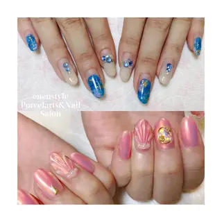 ミディアム ネイル 🐾enen style 🐾のネイルデザイン