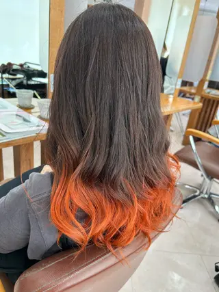 セミロング カラー 比嘉 秀弥のヘアスタイル