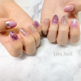 ネイル モチの良さ◉ フィルインネイル♡のネイルデザイン