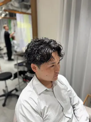 パーマ メンズ メンズパーマ特化/波 巻きツイスパ 長町至のヘアスタイル