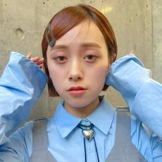 ショート カラー ボブ/レイヤーボブ/ 透明感カラー/ゆきなのヘアスタイル