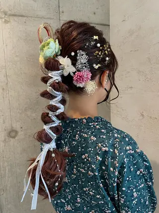 ロング ヘアアレンジ はやしほのか| マンツーマン美容師のヘアスタイル
