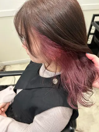 セミロング 🌈透け感カラー RINA🌈のヘアスタイル