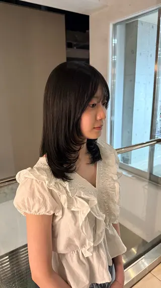 セミロング RUKA👱🏻 メンズカットパーマのヘアスタイル