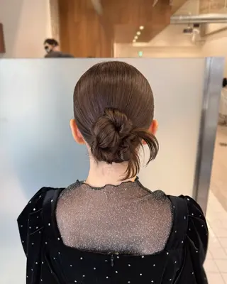 ミディアム カラー ヘアアレンジ 縮毛矯正+モテカラー 🎀✨MIHOのヘアスタイル