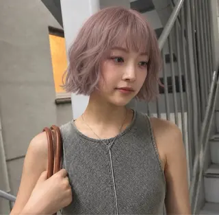 ショート カラー 🎀ミク🎀/ハイト ーン/デザインカラーのヘアスタイル