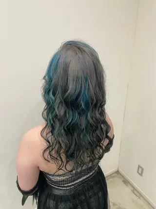 ロング カラー ヘアアレンジ 芳賀 風斗のヘアスタイル