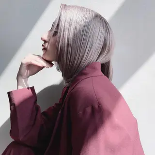 ミディアム カラー 💜ハイトーン💛 マジカルかいちゃんのヘアスタイル