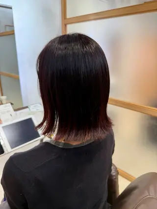 ミディアム カラー レディースカット モデル募集 山田省吾のヘアスタイル