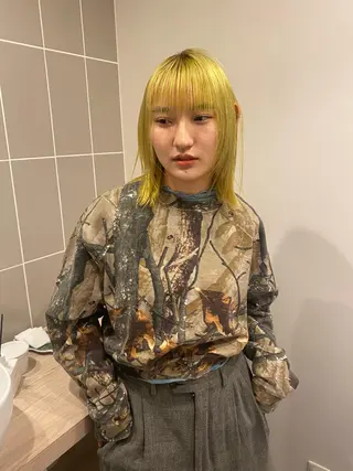 ミディアム カラー メンズ清潔感のプロ 💈メンズパーマ藤田のヘアスタイル