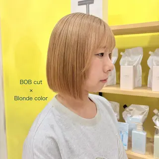 セミロング カラー ボブ/暖色カラー /アカネ🥨のヘアスタイル