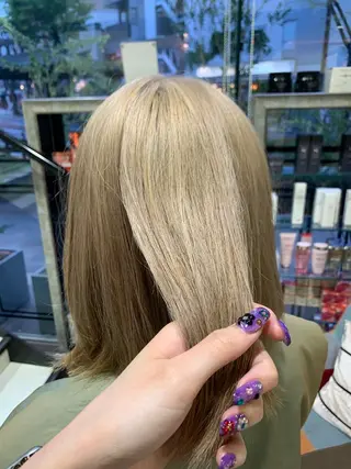 カラー 海外girl🤎 透明感ベージュmaoのヘアスタイル
