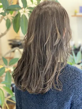 セミロング 似合わせ透明感カラー 宇治　ヤマノのヘアスタイル