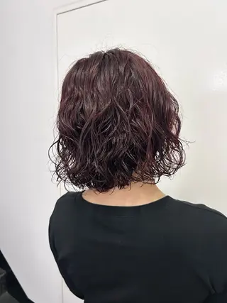 ミディアム カラー パーマ ひかり HAZELのヘアスタイル