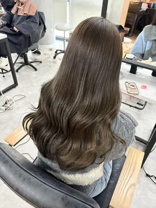 ロング カラー 透明感カラー×顔周り カットhinata♡のヘアスタイル