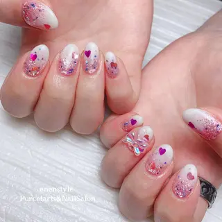 ミディアム ネイル 🐾enen style 🐾のネイルデザイン