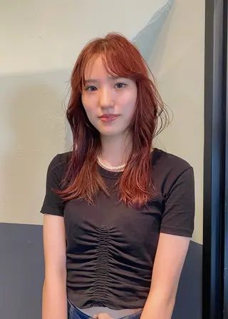 セミロング カラー 今出 りょうやのヘアスタイル
