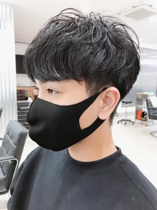 ショート パーマ メンズ メンズパーマ タカキリョウのヘアスタイル