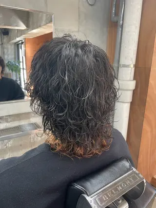 ショート カラー パーマ ヘアアレンジ メンズ 亀井隆汰/メンズ専門 パーマ/フェード可のヘアスタイル