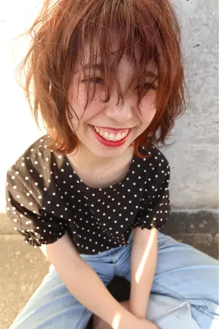 ミディアム 小川 美咲のヘアスタイル