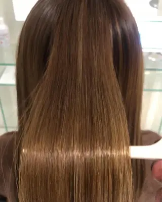 セミロング カラー パーマ ✨髪質改善ストレート ×ミニボブ✨萩原 翼のヘアスタイル