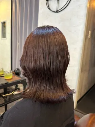 ミディアム L'oeuf 山下 アミールのヘアスタイル