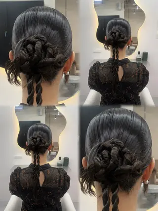 ロング カラー ヘアアレンジ 🩶透明感カラー 池袋/mei🩶のヘアスタイル