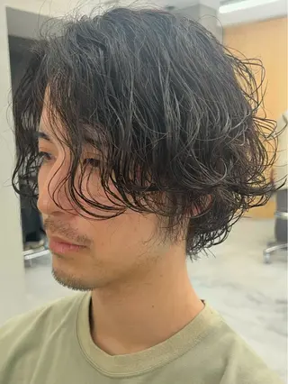 ショート パーマ 曲がる縮毛矯正 バレイヤージュ森田のヘアスタイル