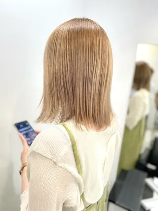 ミディアム カラー レイヤーカット 赤み消し　店長/大和のヘアスタイル