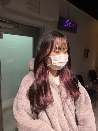 ロング カラー NANAMI🩵 大人可愛い韓国ヘアのヘアスタイル
