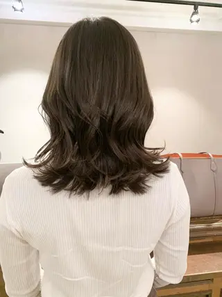 ミディアム カラー 透明感カラー✂︎ /縮毛矯正/YUKAのヘアスタイル