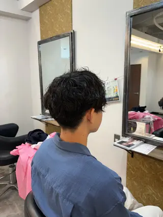 ショート パーマ メンズ メンズカットモデル 募集🚹✨荒井雛子のヘアスタイル